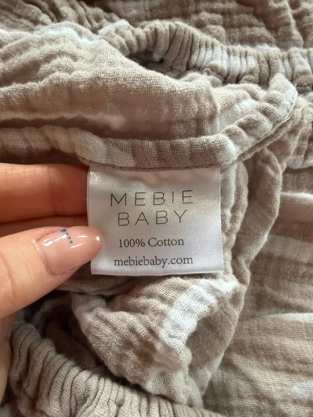 Mebie Baby | Soft Cream & White Muslin 100% Cotton Crib Sheet | standard